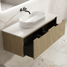 Colette 1200mm Wall Hung Single Vanity with Stone Countertop